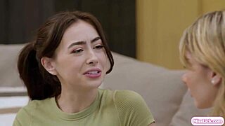 Stepdaughter having lesbian threesome with stepmom and bff in tribbing face sitting and pussy licking