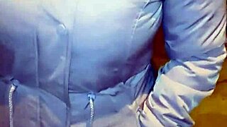 Curvy Mature Milf with Huge Big Ass in Red Thong Flashing Outdoors on the Street Showing Natural Tits