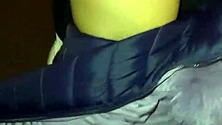 Curvy Mature Milf with Huge Big Ass in Red Thong Flashing Outdoors on the Street Showing Natural Tits