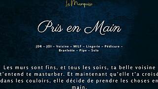 What happens when a French milf neighbor takes control in this intriguing European audio encounter