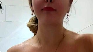Milf Wife With Huge Natural Tits Feels Overwhelmed Craving Two Cocks At Once While Masturbating In The Bathtub