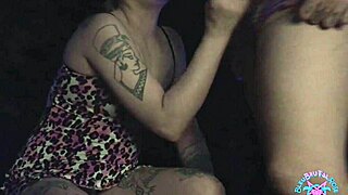 Bleubrutalrose devours huge cock in fuschia leopard lingerie for intense milf pussy licking action!