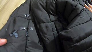 preview of lots of cum on my down jackets in long boots and sexy clothes 212