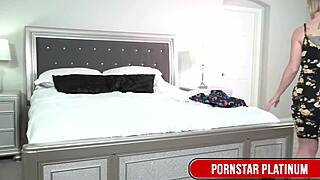 Blonde mature Dee Williams contrasts her muscular body and small waist with Shaundam's huge dick drilling her pussy