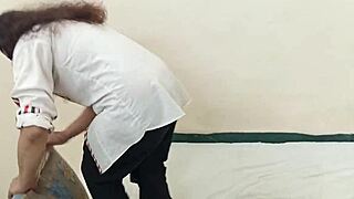 hot desi maid gives master footjob handjob pussy fuck in chubby curvy fetish quickie