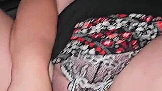 Milf squirts intensely with a huge dildo thrusting deep inside her wet pussy. She moans loudly during the solo toy session.