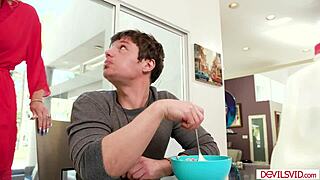 i watch this guy tit fucking his friends busty stepmom after ball licking