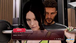 ep2 flirty emma works out in gym with yoga moves - sex coach hot yoga