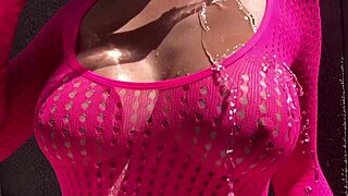 Italian Big Tits Milf Artemisia Love Shows Juicy Tits In Outdoor Water Play Session