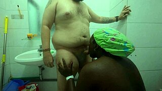 FUCKING Black Wife In Shower Then Bedroom With Vibrator Orgasm Finish And Blowjob Action