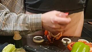 Extreme dick torment with urethral insertion in kitchen