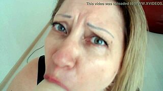 I Want Be Your Slave In Bdsm Blonde Blowjob With Dildo And Mature Milf Pov