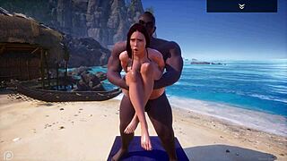 Curvy Redhead Milf Sonia Takes Big Black Cock On Beach With Squirting Orgasm!