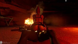 wild life - big ass big tit curvy white milf serenia dresses up like a slut and fucks her big black dick nero by the fire