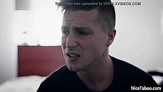 Krissy Lynn and her lesbian friend got horny after kissing and shared a guy's big cock in hardcore threesome action