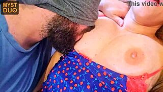 playing with her big natural tits and puffy nipples until she cums. this curvy latina girlfriend moans in homemade lingerie sex with passionate couple intimacy.