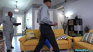 Wife Kenzie Taylor Teases Black Jeweler's Cock in Cowgirl Anal Ride