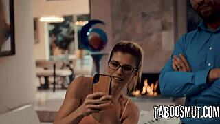 Blonde Cheerleader Blowjob And Doggystyle Threesome With Norwegian Milf And Petite Teen