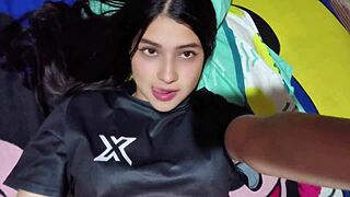 i gently touch my smooth colombian skin