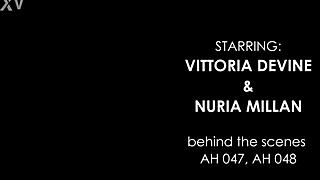 Behind the pissing scenes ahb031 nuria millan vittoria devine with more info in description