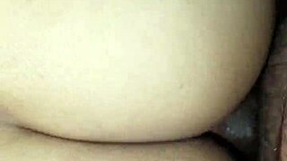 frontside and backside anal sex with my cute brunette girlfriend in bedroom for her first time