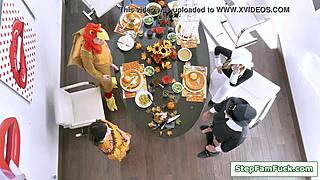 teen 18+ and stepmom contrast in family group sex with father in law and uncle