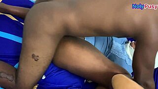Watch this big booty African girlfriend moan in passionate homemade sex tape.