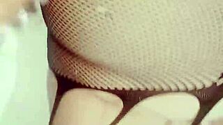 I play with my mature neighbors big pussy using huge dildo til she squirts cum in spurts