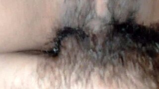 Horny stepmom with big natural tits and shaved pussy enjoys night sex including blowjob and wet creampie in intense 1on1 session