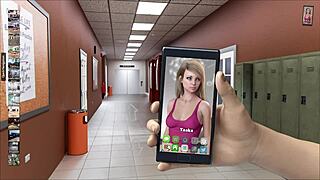 Nerdy college girl flashes tight pussy