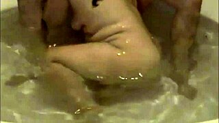 I tried getting fucked in a jacuzzi for the first time. This hardcore doggystyle with a monster cock made me squirt like a slut.
