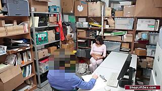 19yo Latina Thief In Lingerie Gets Shaved Pussy Banged By Monster Cock