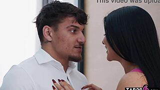 Cheating Husband Fucks Busty MILF In-Law Romi Rain With Big Cock Right Next To Sleeping Wife In Bedroom Quickie.