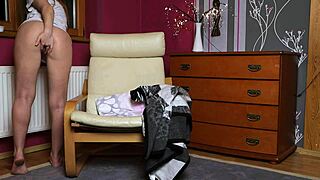 Why Is This Young 18+ Mommy Masturbating So Hotly with Her Perfect Ass Exposed?