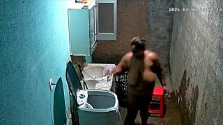 Hey, check out this hidden camera catching the Brazilian neighbor masturbating in the backyard while her father-in-law watches!