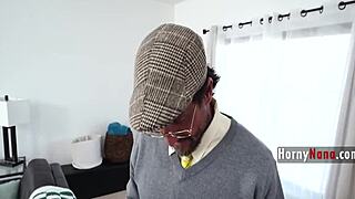 I cucked step grandpa by fucking horny granny pov in her tight pussy