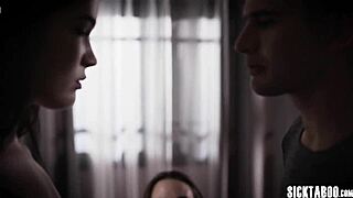 Small tits babe with nice ass joined passion action while blowjob and hardcore sex unfolded in group