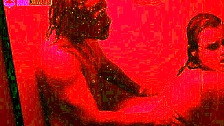 Huge black cock fucking phat ass teen in the redroom shower.