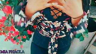 Watch this horny Latina milf ride for creampie in sexy cash exchange!