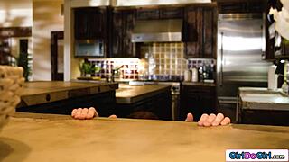 im luring my roomie in with my fap session in the livingroom, wanna join us for some interracial ebony-redhead lesbian action?