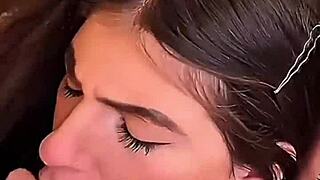 in this backstage competition, a busty blonde milf and a teen brunette compete in vertical mobile pov blowjob and deepthroat action, licking balls and getting sloppy with a big cock.