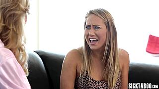 Horny Big Tits Milf Stepmom Brandi Love Teaches Hot Big Ass Teen 18+ Stepdaughter Carter Cruise a Steamy Lesbian Licking Lesson