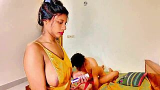 Who knew this hardcore threesome with two chicks and one guy could get so wild in desi sex style