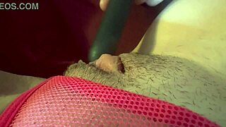 Italian milf Artemisia Love teases wet pussy with toy in slow motion.