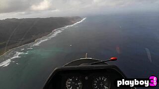 i'm a perfect big tits blonde lesbian flying totally naked outdoors