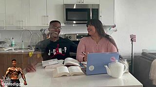 hey, this latina bbw gets dicked down hard for being an awesome study buddy