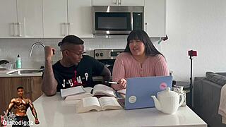 hey, this latina bbw gets dicked down hard for being an awesome study buddy