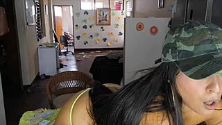 Hey, check out this busty stepmom getting wild with her new toy, moaning and squirting everywhere