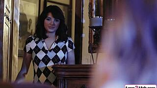 Stepmom licks and fingers two stepdaughters' pussies in group lesbian session making them squirt with feet fetish play