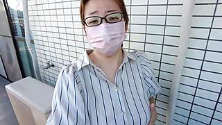 so this married woman is masturbating on the balcony and getting all excited